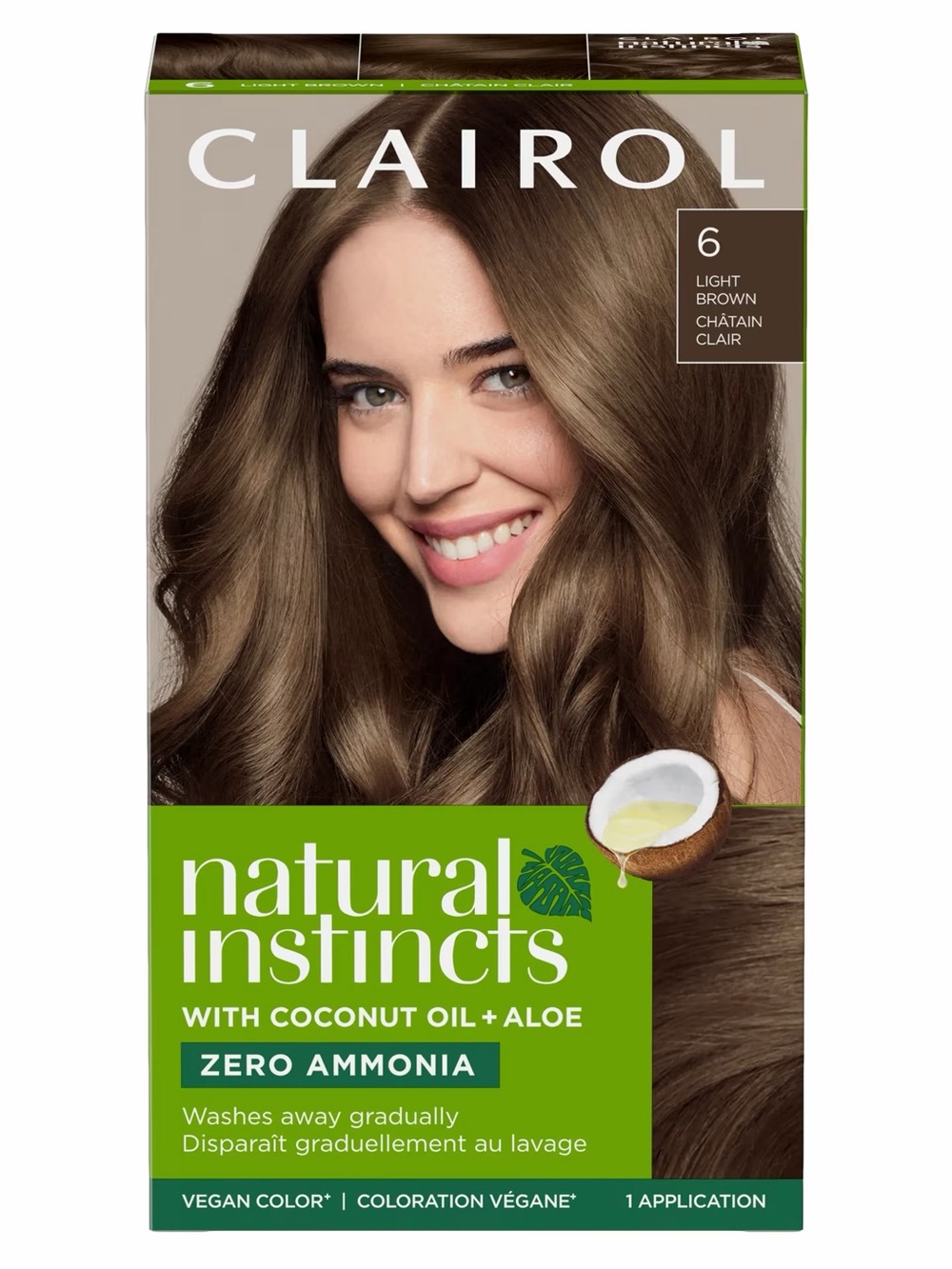 4 Pack Clairol Natural Instincts Hair Color Boxes in 6 Light Brown Brand New